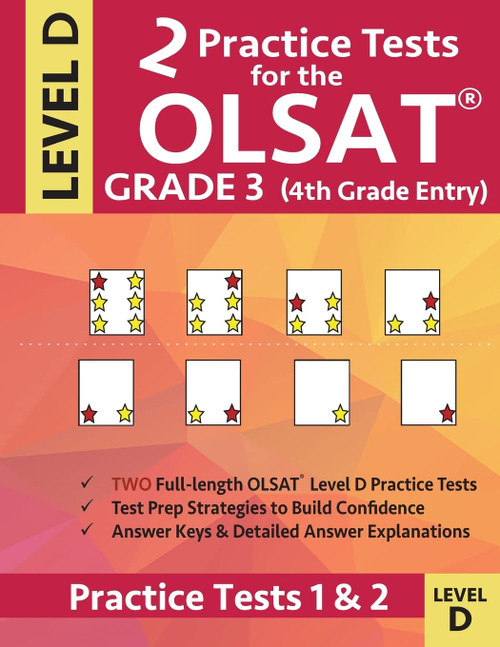 2 Practice Tests for the OLSAT Grade 3 (4th Grade Entry) Level D: Gifted and Talented Test Prep for Grade 3 Otis Lennon School Ability Test