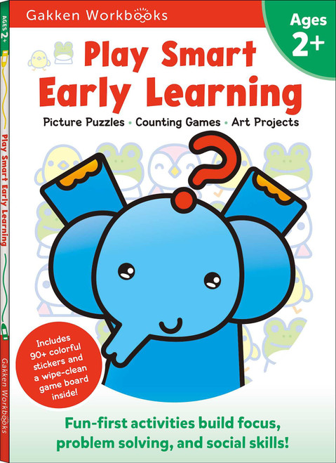 Play Smart Early Learning Age 2+: Preschool Activity Workbook with Stickers for Toddlers Ages 2, 3, 4: Learn Essential First Skills: Tracing, Coloring, Shapes (Full Color Pages)