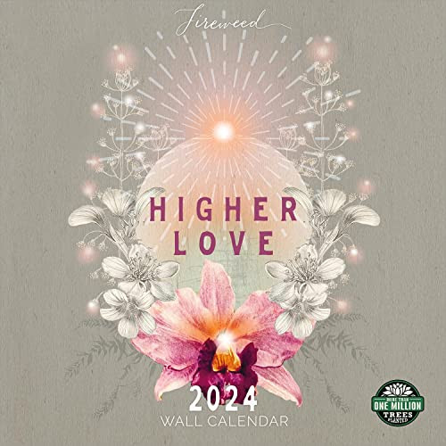 FIREWEED 2024 Wall Calendar: Higher Love | 12" x 24" Open | Amber Lotus Publishing