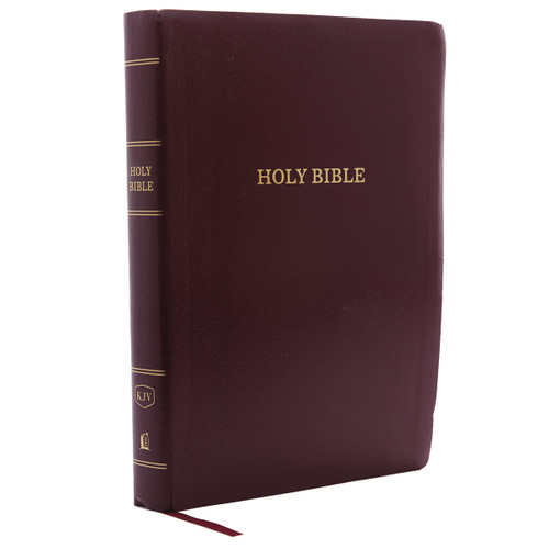 KJV Holy Bible: Giant Print with 53,000 Cross References, Burgundy Leather-look, Red Letter, Comfort Print: King James Version