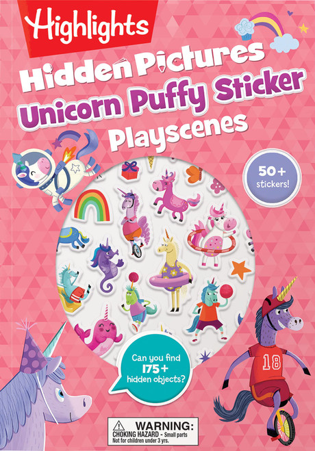 Unicorn Hidden Pictures Puffy Sticker Playscenes: 50+ Stickers! Can You Find 175+ Hidden Objects? (Highlights Puffy Sticker Playscenes)
