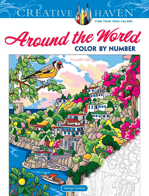 Creative Haven Around the World Color by Number (Adult Coloring Books: World & Travel)