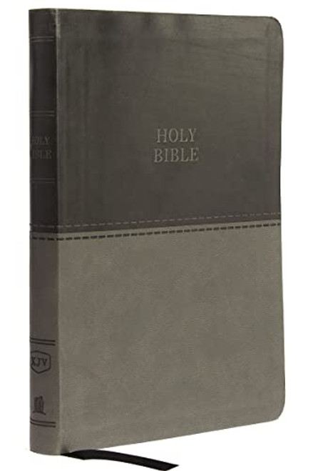 KJV Holy Bible: Value Large Print Thinline, Gray Leathersoft, Red Letter, Comfort Print: King James Version: Holy Bible, King James Version