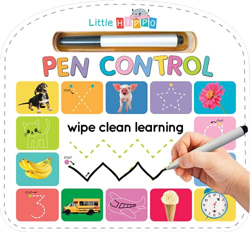 Write & Wipe Pen Control - Children's Novelty Learning Board Book - Wipe Clean - Educational