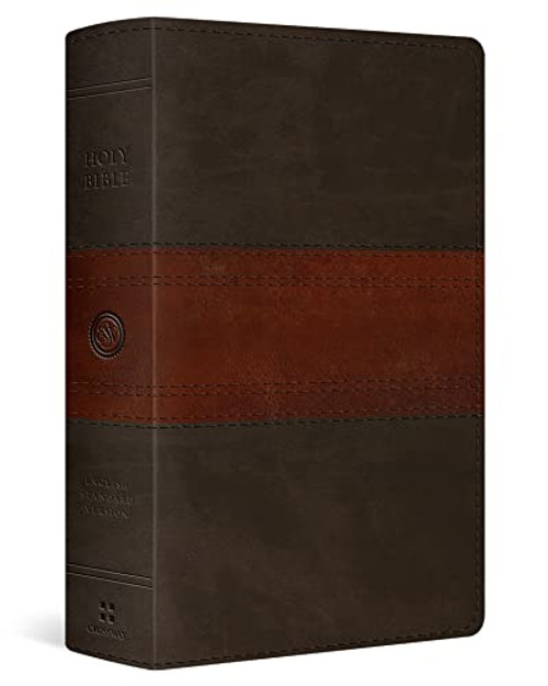 ESV Large Print Personal Size Bible (TruTone, Forest/Tan, Trail Design)