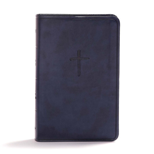 CSB Compact Bible, Navy LeatherTouch, Value Edition, Red Letter, Presentation Page, Full-Color Maps, Easy-to-Read Bible Serif Type