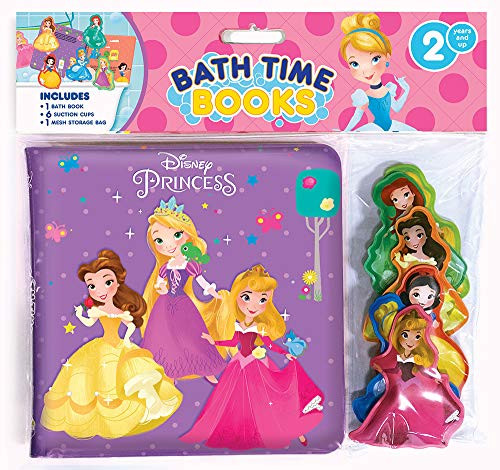 Disney Princess Bath Time Books (EVA Bag) with Suction Cups and Mesh Bag