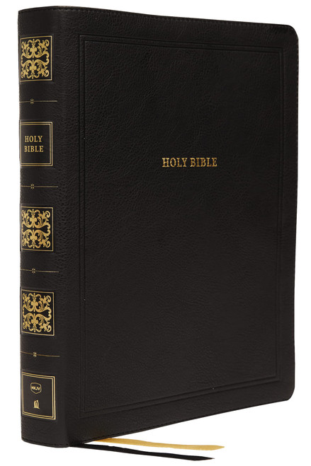 NKJV, Reference Bible, Wide Margin Large Print, Leathersoft, Black, Red Letter, Comfort Print: Holy Bible, New King James Version