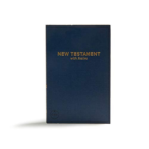 CSB Pocket New Testament with Psalms, Navy Trade Paper, Red Letter, Concise Format, Evangelism, Outreach, Easy-to-Read Bible Serif Type