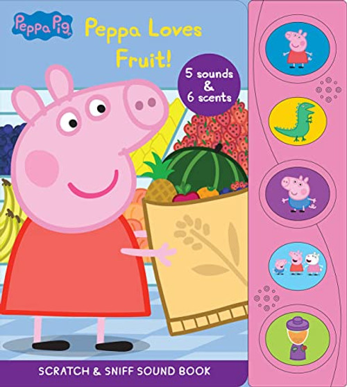 Peppa Pig - Peppa Loves Fruit! Scratch and Sniff Sound Book - Fun Sensory Experience - PI Kids