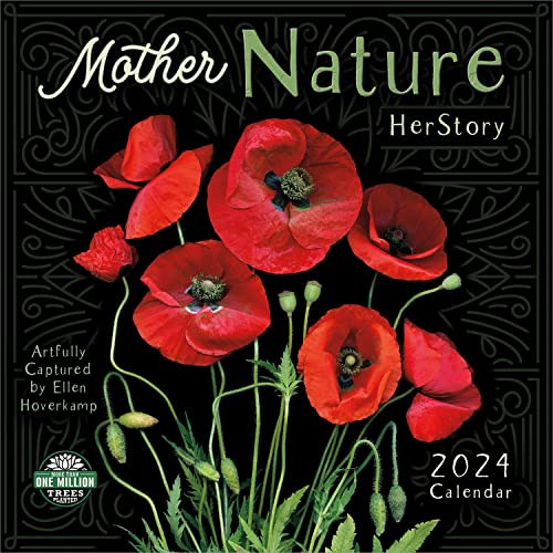 Mother Nature 2024 Wall Calendar: HerStory by Ellen Hoverkamp | 12" x 24" Open | Amber Lotus Publishing