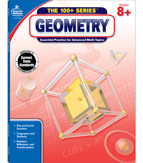 Carson Dellosa The 100+ Series: Grades 6-12 Geometry Workbook, Geometry Equations, Trigonometry & More, Middle School and High School Math Geometry ... Classroom or Homeschool Curriculum (Volume 7)