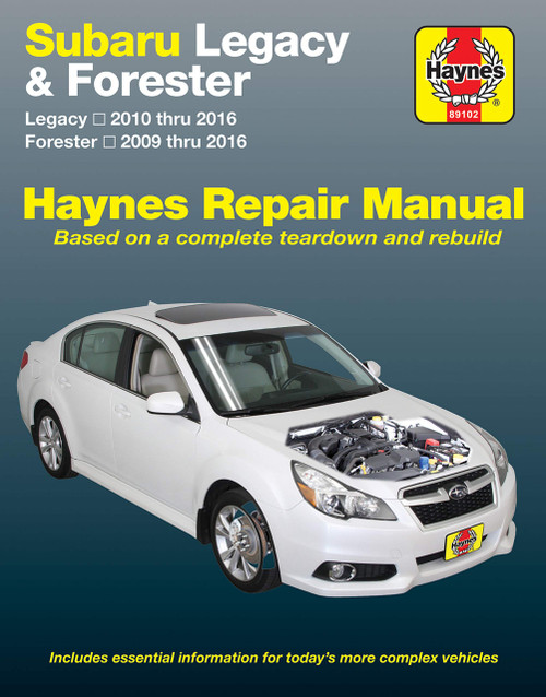 Subaru Legacy (10-16) & Forester (09-16) Haynes Repair Manual