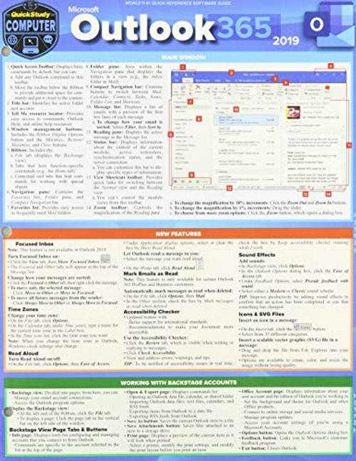 Microsoft Outlook 365 2019: A Quickstudy Laminated Software Reference Guide