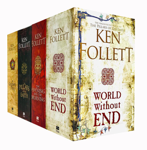 Kingsbridge Novels Collection 4 Books Set By Ken Follett (The Evening and the Morning, The Pillars of the Earth, World Without End, A Column of Fire)