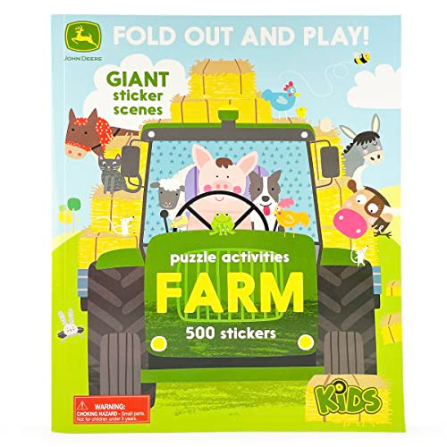 Farm - 500 Stickers and Puzzle Activities: Fold Out and Play! (John Deere: Children's Interactive Fold Out and Play Puzzle Activity Book)