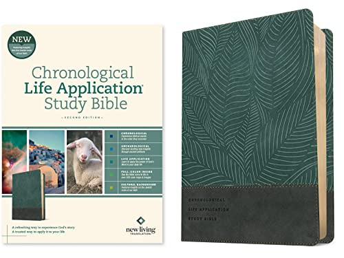 NLT Chronological Life Application Study Bible, Second Edition (LeatherLike, Palm Forest Teal)