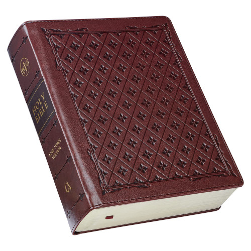 KJV Holy Bible, Large Print Note-taking Bible, Faux Leather Hardcover - King James Version, Burgundy