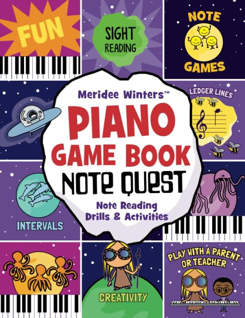 Meridee Winters Note Quest (Piano Game Book): Note Reading Drills and Activities