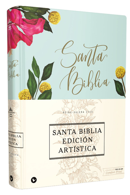 Reina Valera 1960 Santa Biblia Edicin Artstica, Tapa Dura/Tela, Floral, Canto con Diseo, Letra Roja (Spanish Edition)