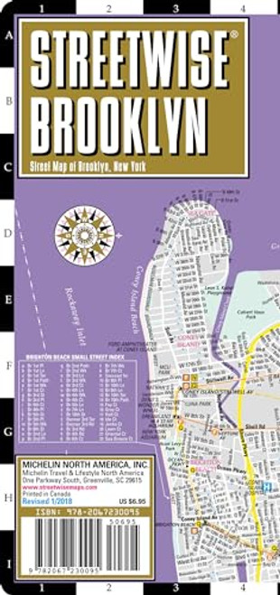 Streetwise Brooklyn Map - Laminated City Center Street Map of Brooklyn, New York (Michelin Streetwise Maps)