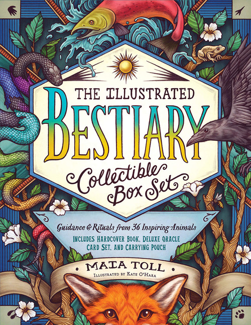 The Illustrated Bestiary Collectible Box Set: Guidance and Rituals from 36 Inspiring Animals; Includes Hardcover Book, Deluxe Oracle Card Set, and Carrying Pouch (Wild Wisdom)