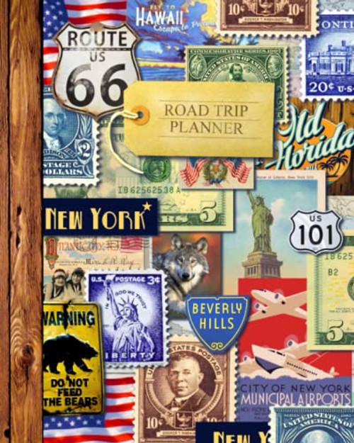 Road Trip Planner: Vacation Planner & Travel Journal / Diary for 4 Trips, with Checklists, Itinerary & more [ Softback * Large (8 x 10) * American Roadtrip ] (Travel Gifts)