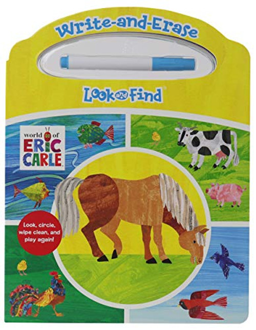 World of Eric Carle - Write-and-Erase Look and Find - Wipe Clean Learning Board - PI Kids