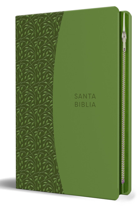 Biblia Reina Valera 1960 Tamao grande, letra grande piel verde con cremallera / Spanish Holy Bible RVR 1960. Large Size, Large Print Green Leather with Zipp