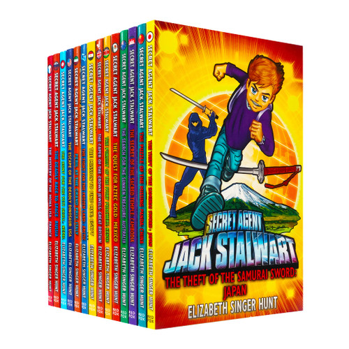 Secret Agent Jack Stalwart Collection 14 Books Set (USA, Australia, France, Great Britain, Cambodia, Kenya ,China, Italy, Russia, Mexico, Japan, Artic, Nepal, Egypt)