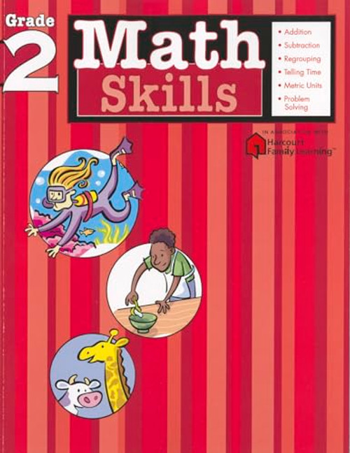 Math Skills: Grade 2 (Flash Kids Harcourt Family Learning)