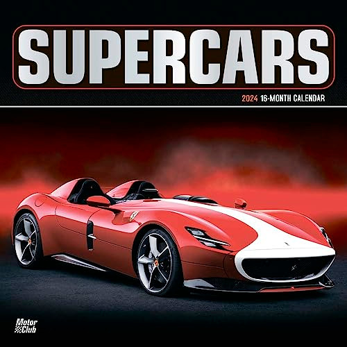 Supercars | 2024 12 x 24 Inch Monthly Square Wall Calendar | Motor Club | Automobiles Luxury Prestige Hypercars
