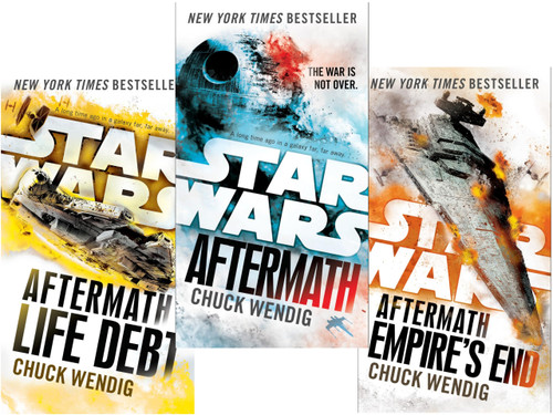 Star Wars Aftermath Trilogy 3 Books Collection Set By Chuck Wendig (Aftermath, Life Debt, Empires End)