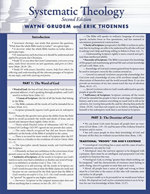 Systematic Theology Laminated Sheet (Zondervan Get an A! Study Guides)