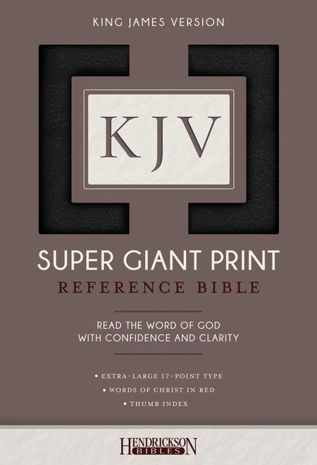 KJV Super Giant Print Reference Bible (Imitation Leather, Black, Indexed, Red Letter)