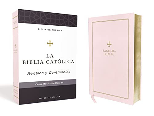 Biblia Catlica, Regalos y Ceremonias, color Rosa, Cuero Reciclado (Biblia De America) (Spanish Edition)