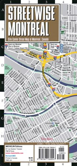 Streetwise Montreal Map: Laminated City Center Street Map of Montreal, Canada (Michelin Streetwise Maps)