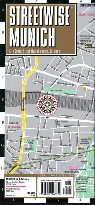 Streetwise Munich Map - Laminated City Center Street Map of Munich, Germany (Michelin Streetwise Maps)