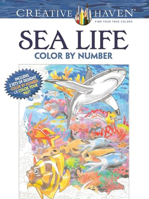 Creative Haven Sea Life Color by Number Coloring Book (Adult Coloring Books: Sea Life)