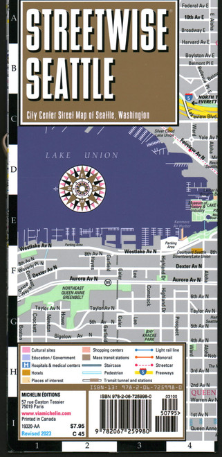 Streetwise Seattle Map: Laminated City Center Street Map of Seattle, Washington (Michelin Streetwise Maps)