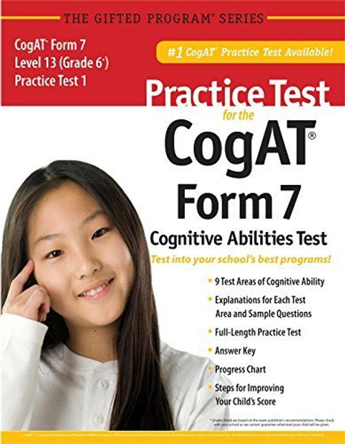 Practice Test for the CogAT Form 7 Level 13 (Grade 6*) Practice Test 1