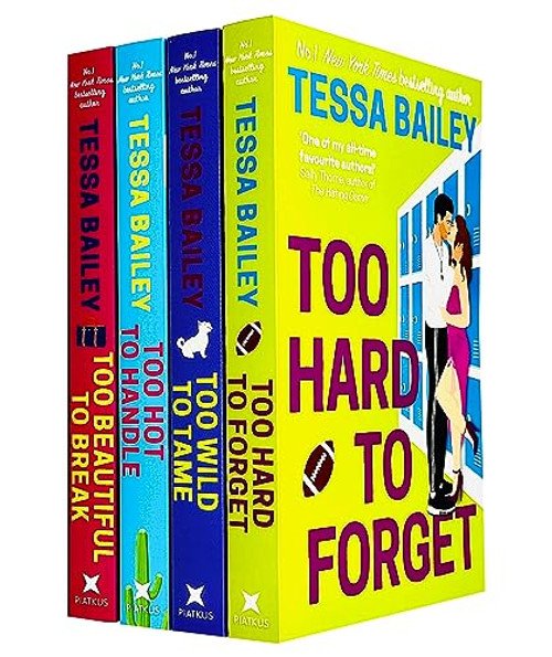 Romancing the Clarksons Series Books 1 - 4 Collection Set by Tessa Bailey (Too Hot to Handle, Too Wild to Tame, Too Hard to Forget, Too Beautiful to Break)