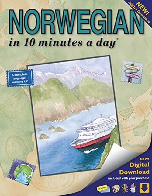 NORWEGIAN in 10 minutes a day: Language course for beginning and advanced study. Includes Workbook, Flash Cards, Sticky Labels, Menu Guide, Software, ... Grammar. Bilingual Books, Inc. (Publisher)