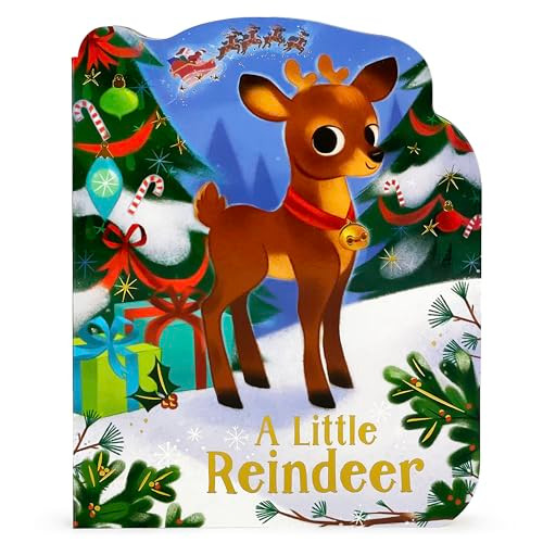 A Little Reindeer - A Reindeer-Shaped Christmas Board Book (Small Shaped Children's Christmas Board Book)