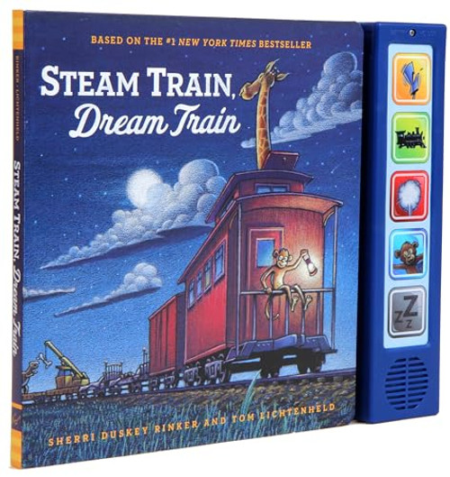 Steam Train Dream Train Sound Book: (Sound Books for Baby, Interactive Books, Train Books for Toddlers, Children's Bedtime Stories, Train Board Books) (Goodnight, Goodnight Construction Site)