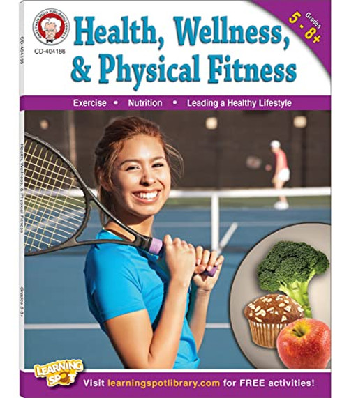 Mark Twain Health, Wellness, and Physical Fitness Workbook, Health Homeschool Curriculum, Nutrition and Health for Middle School, Health Class Book, Grade 5-8