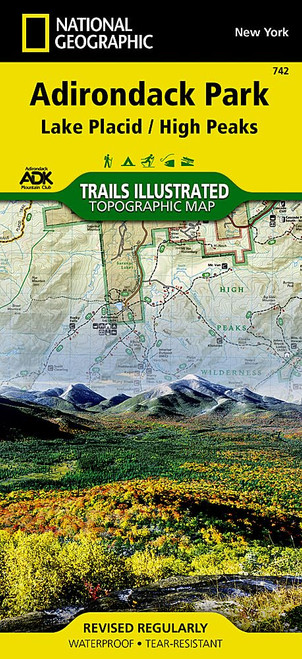 Lake Placid, High Peaks: Adirondack Park Map (National Geographic Trails Illustrated Map, 742)