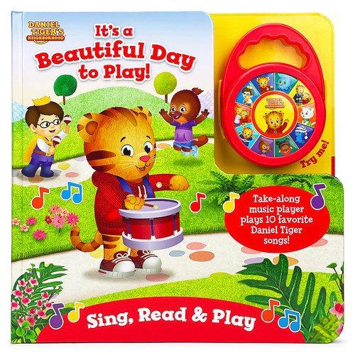 Daniel Tiger It's A Beautiful Day to Play - Children's Deluxe Music Player Board Book: Includes Detachable Toy Portable Musical Sound Machine