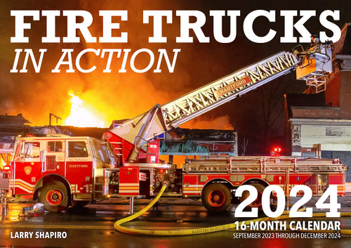 Fire Trucks in Action 2024: 16-Month Calendar: September 2023 to December 2024