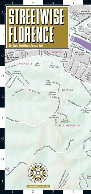 Streetwise Florence Map: Laminated City Center Street Map of Florence, Italy (Michelin Streetwise Maps)